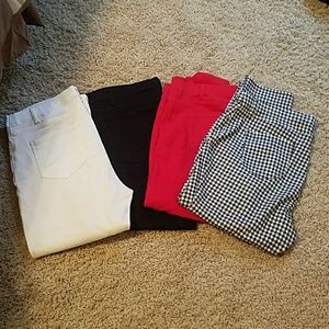 Lot of four pair Capri jeggings